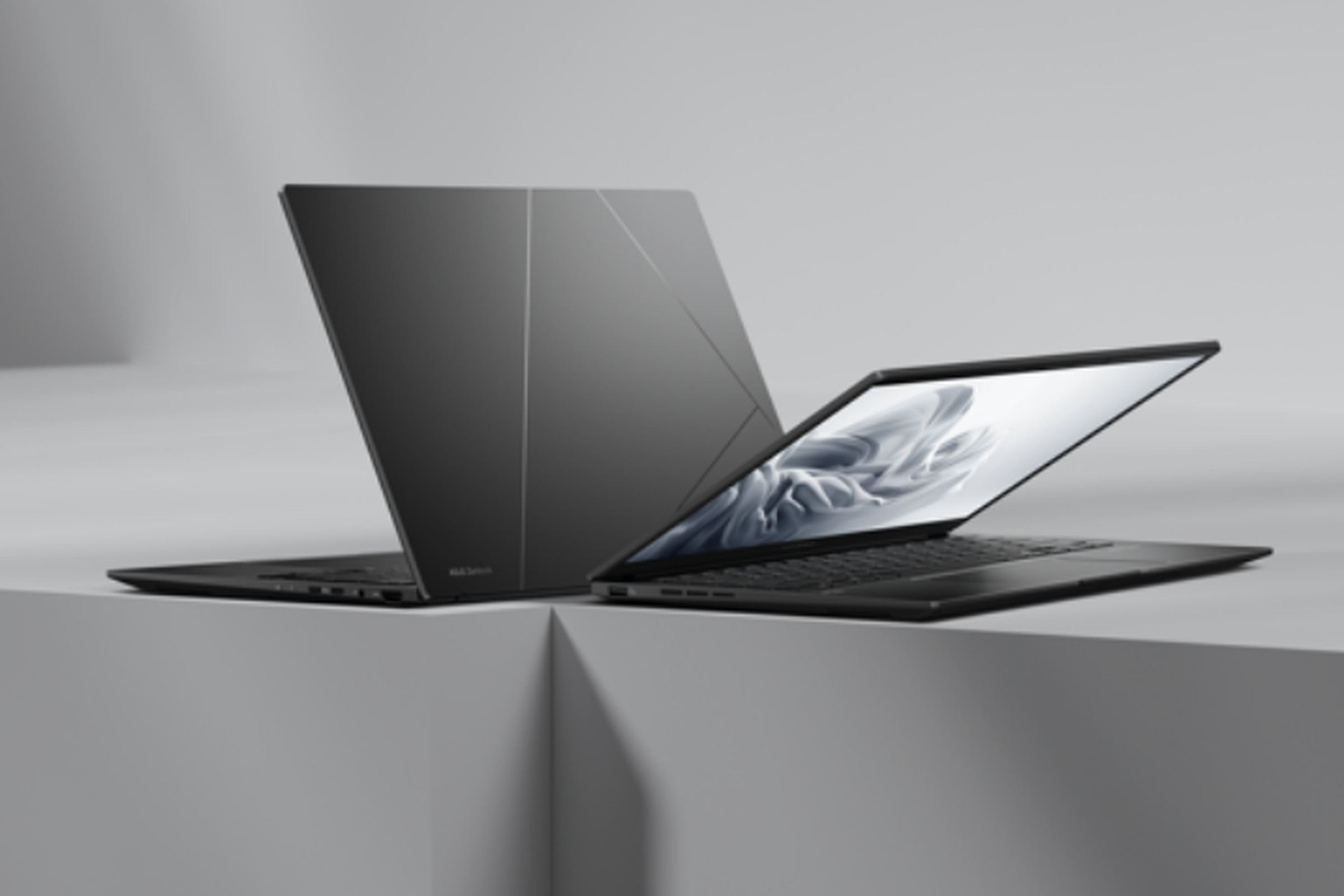 A picture of Asus’ gray Zenbook 14 OLED (UM3406)