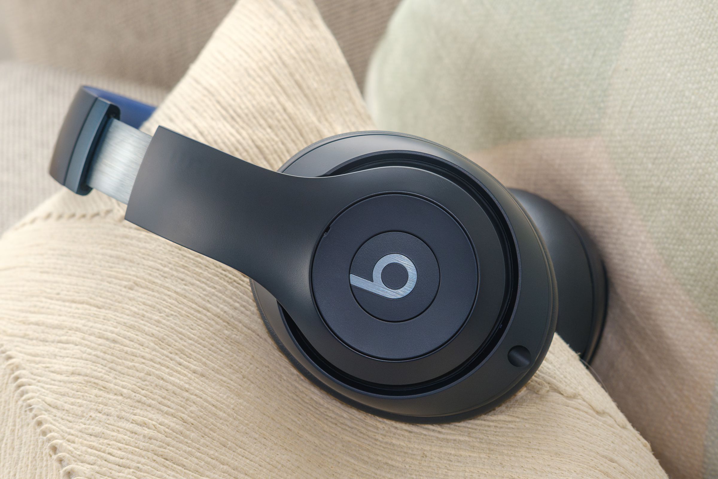 A product photo of the Beats Studio Pro noise-canceling headphones.