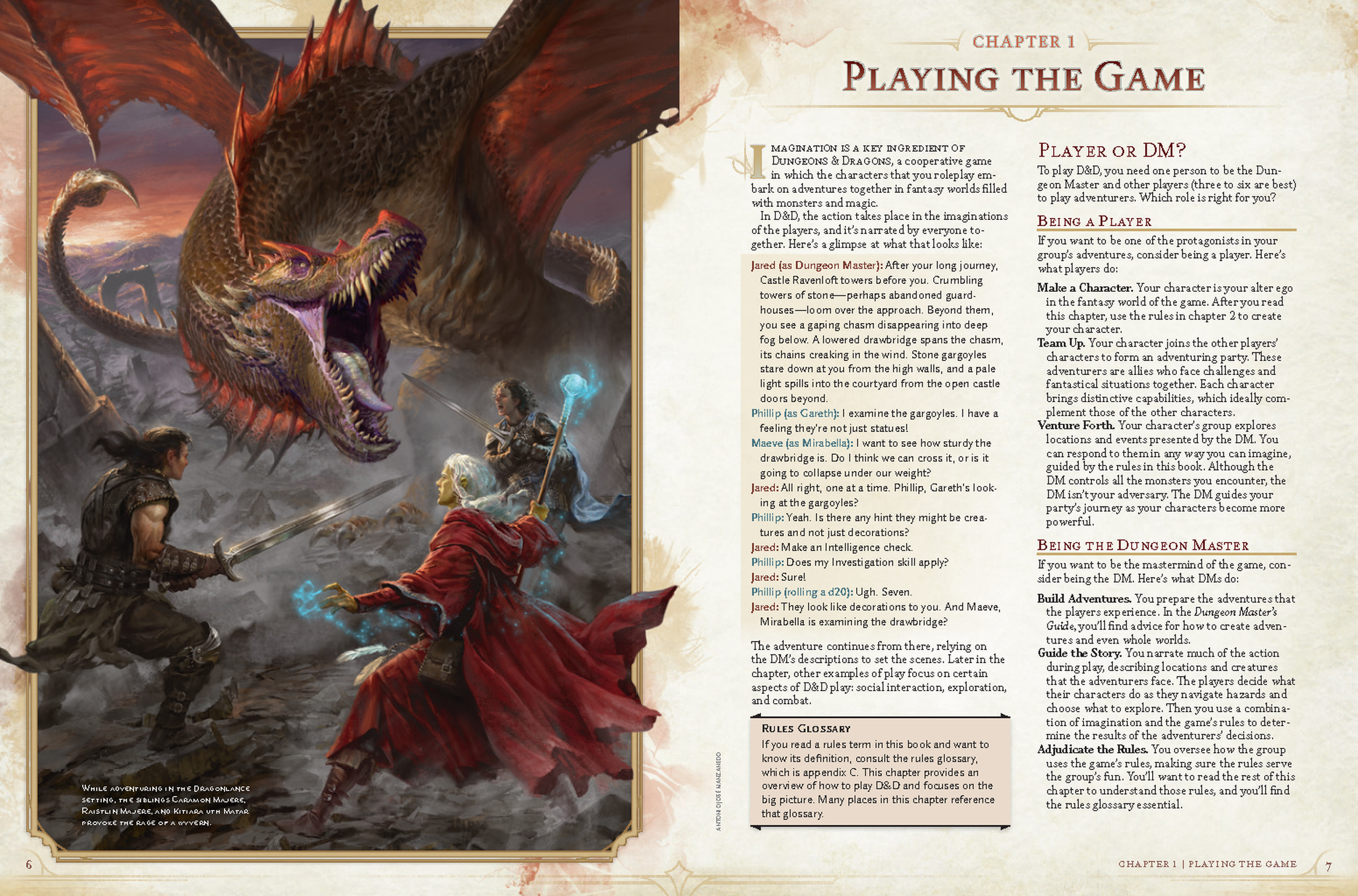 <em>Chapter one of the Player’s Handbook aims to teach people how to play </em>D&amp;D<em> with simplified instructions. There’s a new Rules Glossary further in the book for the nitty-gritty stuff. (View in full resolution </em><a href=other/em__-2 loading=