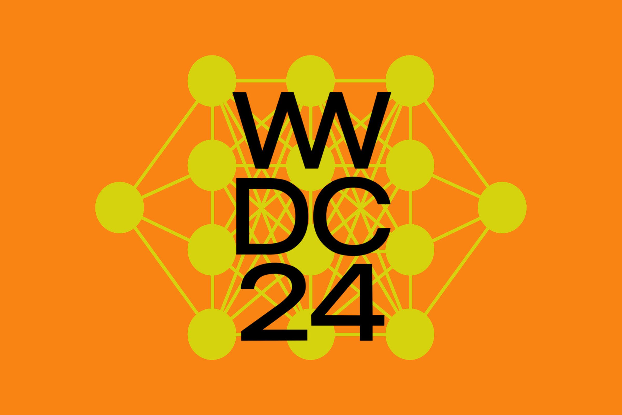 Vector collage of the Worldwide Developers Conference logo.